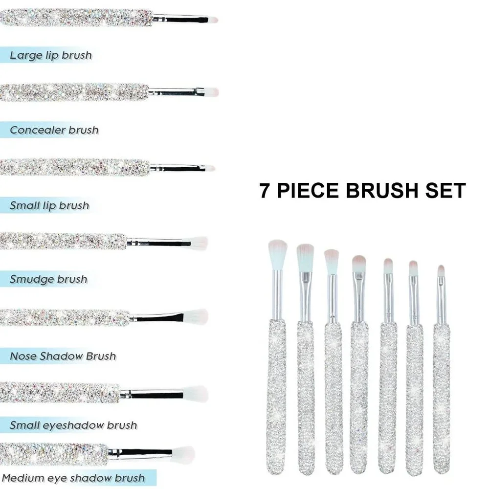 NWT Sparkling Crystal Rhinestone Bling Silver Stocking Stuffers Makeup B… - Picture 10 of 17